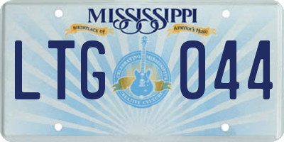 MS license plate LTG044