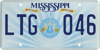 MS license plate LTG046