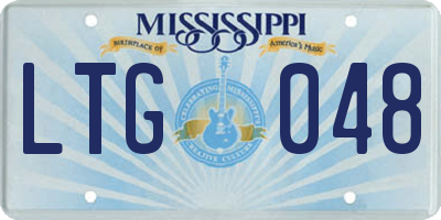 MS license plate LTG048