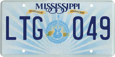 MS license plate LTG049