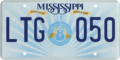 MS license plate LTG050