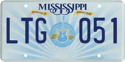 MS license plate LTG051