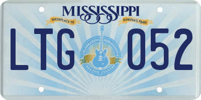 MS license plate LTG052