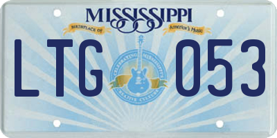 MS license plate LTG053
