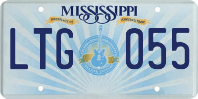 MS license plate LTG055
