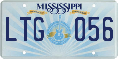 MS license plate LTG056