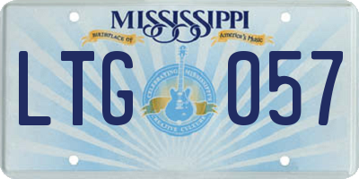 MS license plate LTG057