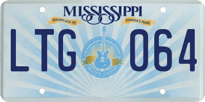 MS license plate LTG064