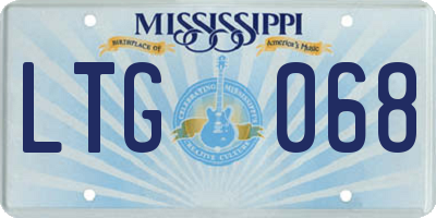 MS license plate LTG068