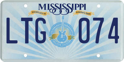 MS license plate LTG074