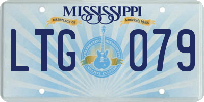 MS license plate LTG079