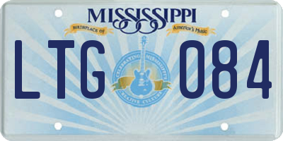 MS license plate LTG084