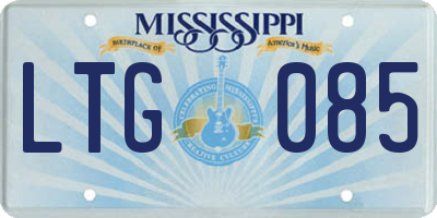 MS license plate LTG085