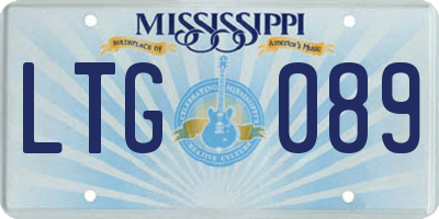 MS license plate LTG089