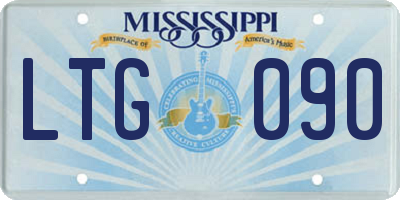 MS license plate LTG090