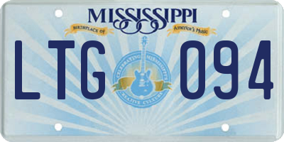 MS license plate LTG094