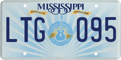 MS license plate LTG095