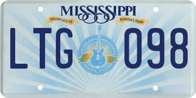 MS license plate LTG098