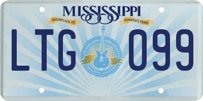 MS license plate LTG099