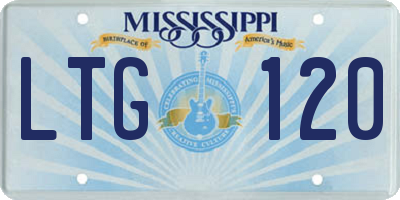 MS license plate LTG120