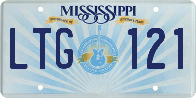 MS license plate LTG121