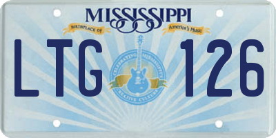 MS license plate LTG126