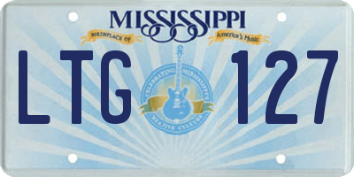 MS license plate LTG127