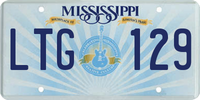 MS license plate LTG129