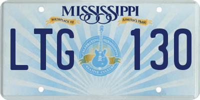 MS license plate LTG130