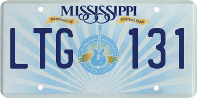 MS license plate LTG131