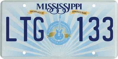 MS license plate LTG133