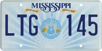 MS license plate LTG145