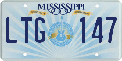 MS license plate LTG147