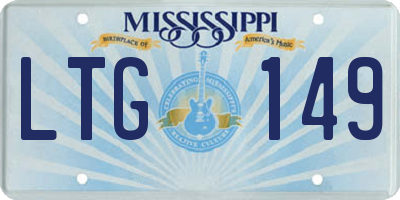 MS license plate LTG149