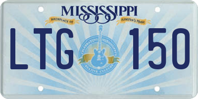MS license plate LTG150