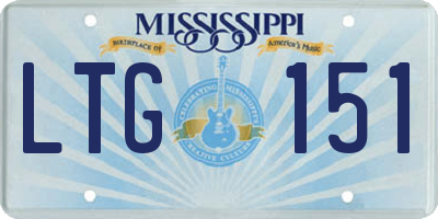 MS license plate LTG151