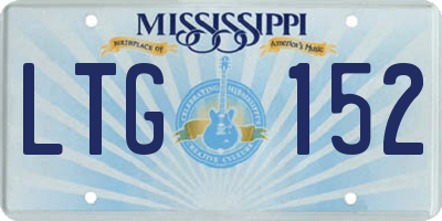 MS license plate LTG152