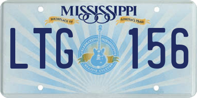 MS license plate LTG156