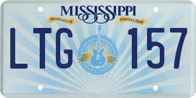 MS license plate LTG157