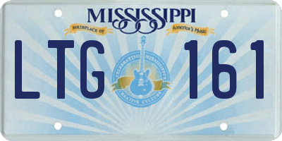 MS license plate LTG161
