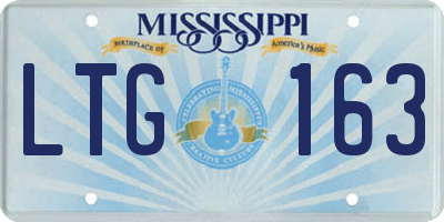 MS license plate LTG163