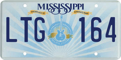 MS license plate LTG164