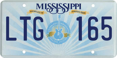 MS license plate LTG165