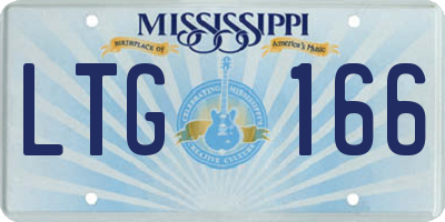 MS license plate LTG166