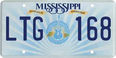 MS license plate LTG168