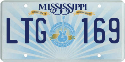 MS license plate LTG169