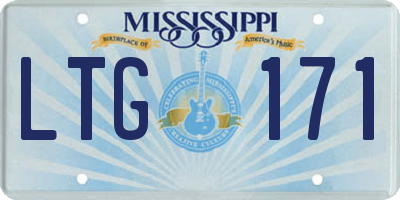 MS license plate LTG171