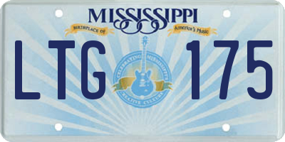 MS license plate LTG175