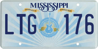 MS license plate LTG176