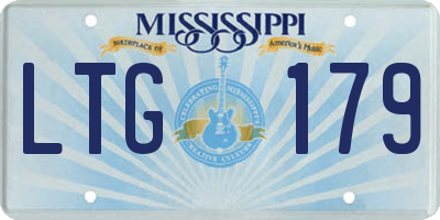 MS license plate LTG179